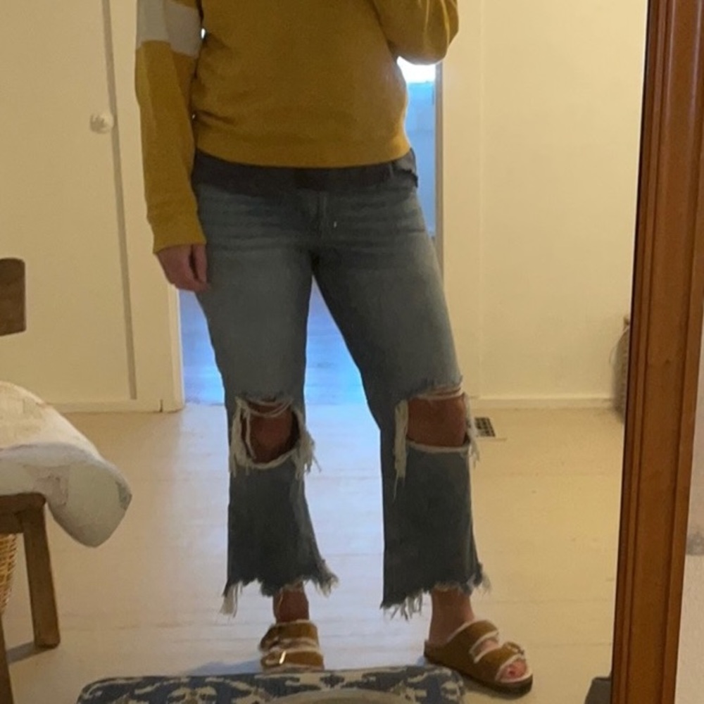 Free People Wide Leg Light Wash Jeans